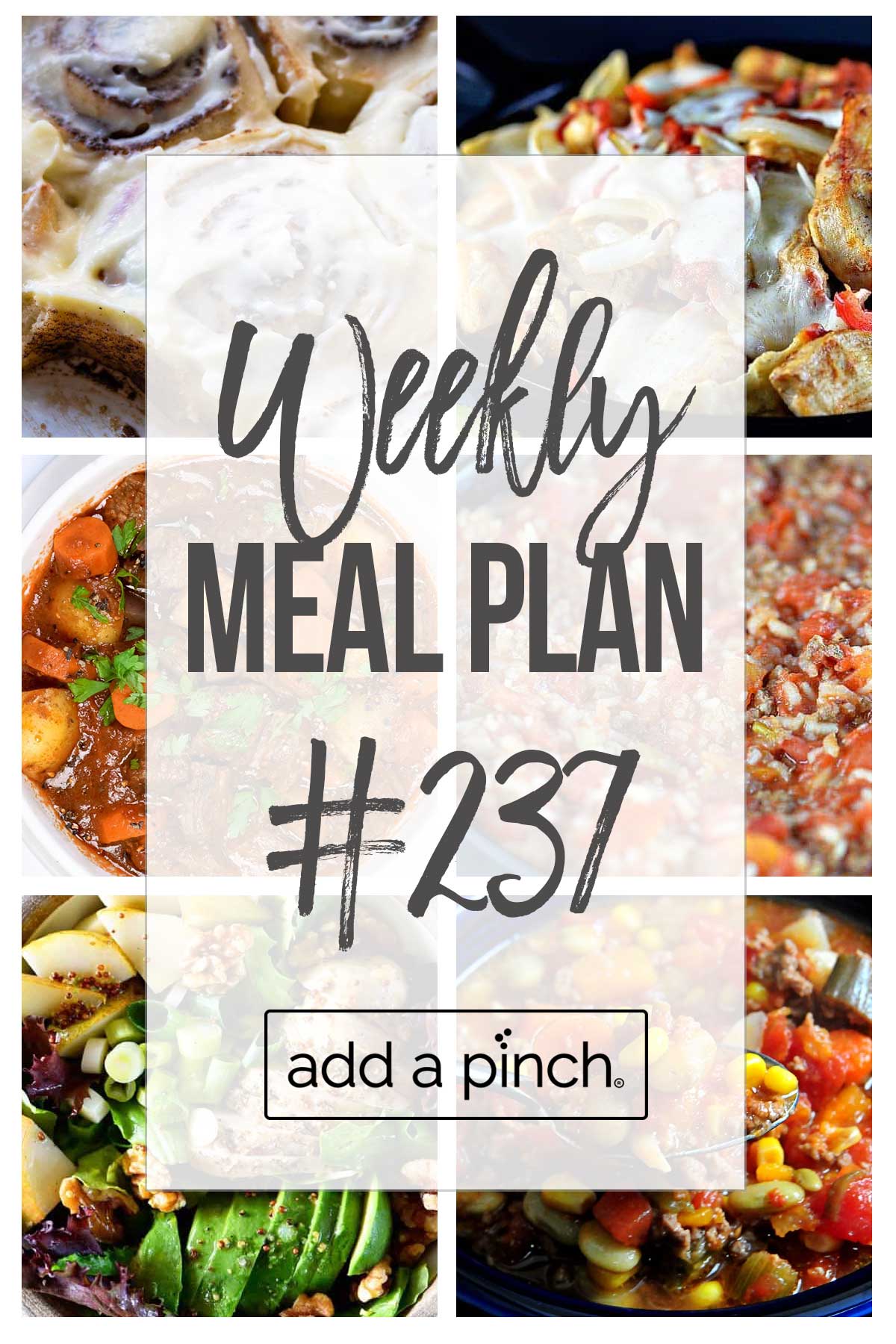 Weekly Meal Plan 237: Easy Dinners & Smart Shopping Lists
